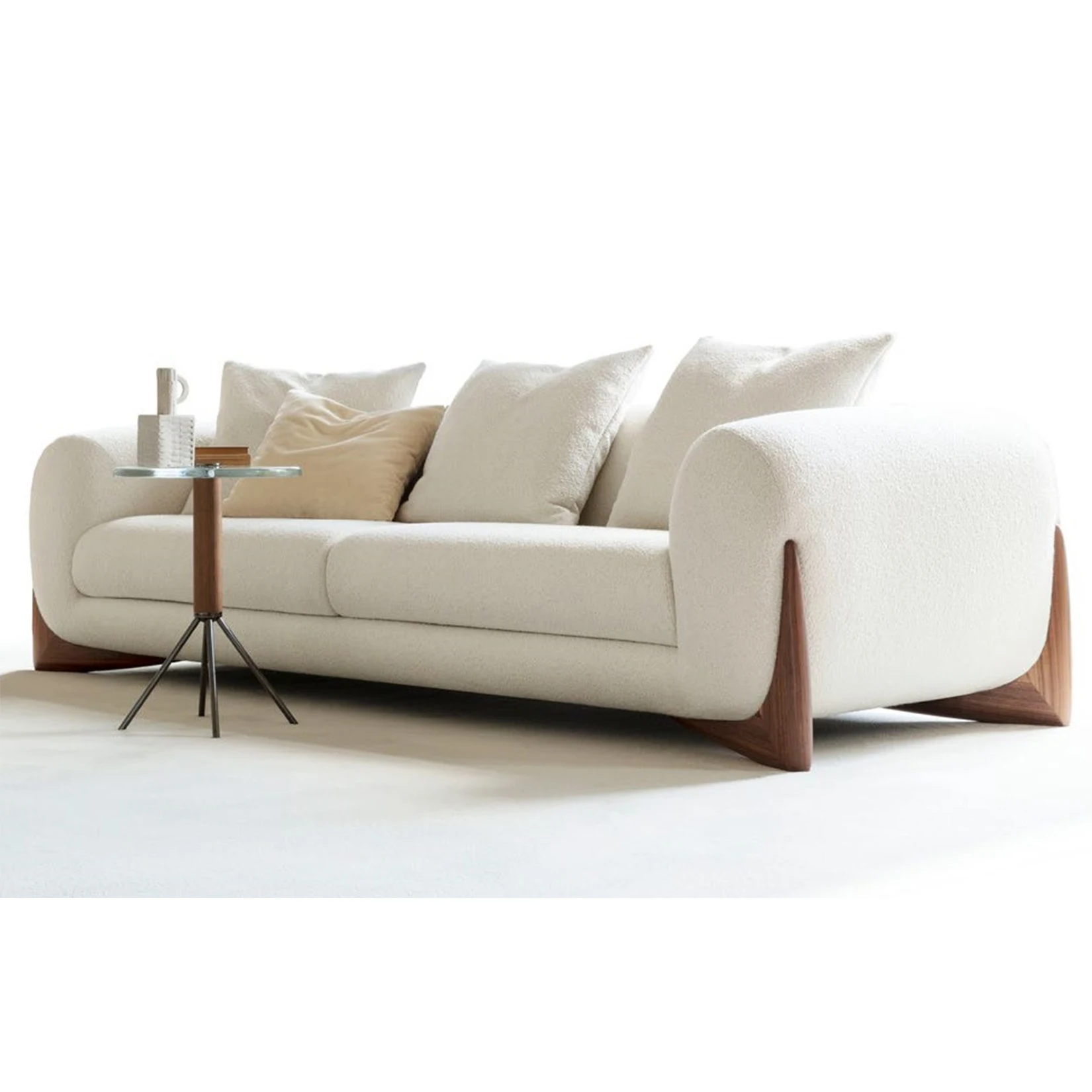 White Classic Fabric Sofa Set Living Room Furniture Luxury Modern Sofa
