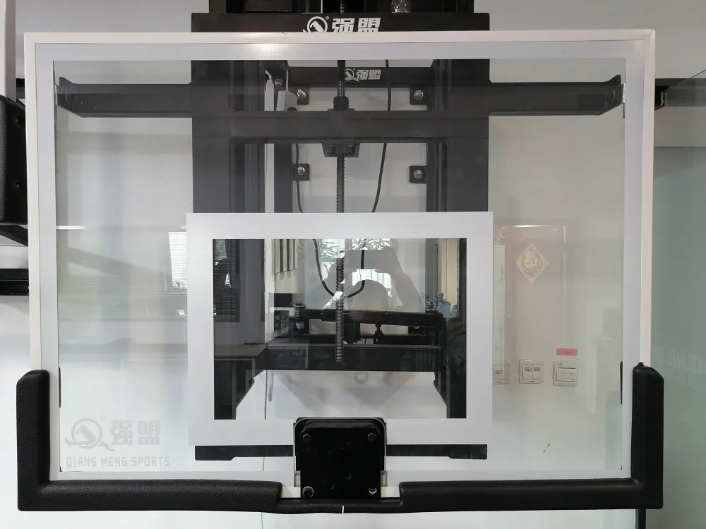 Заводская поставка регулируемая высота официальный размер панели настенный стеклянный баскетбольный обруч с отрывом