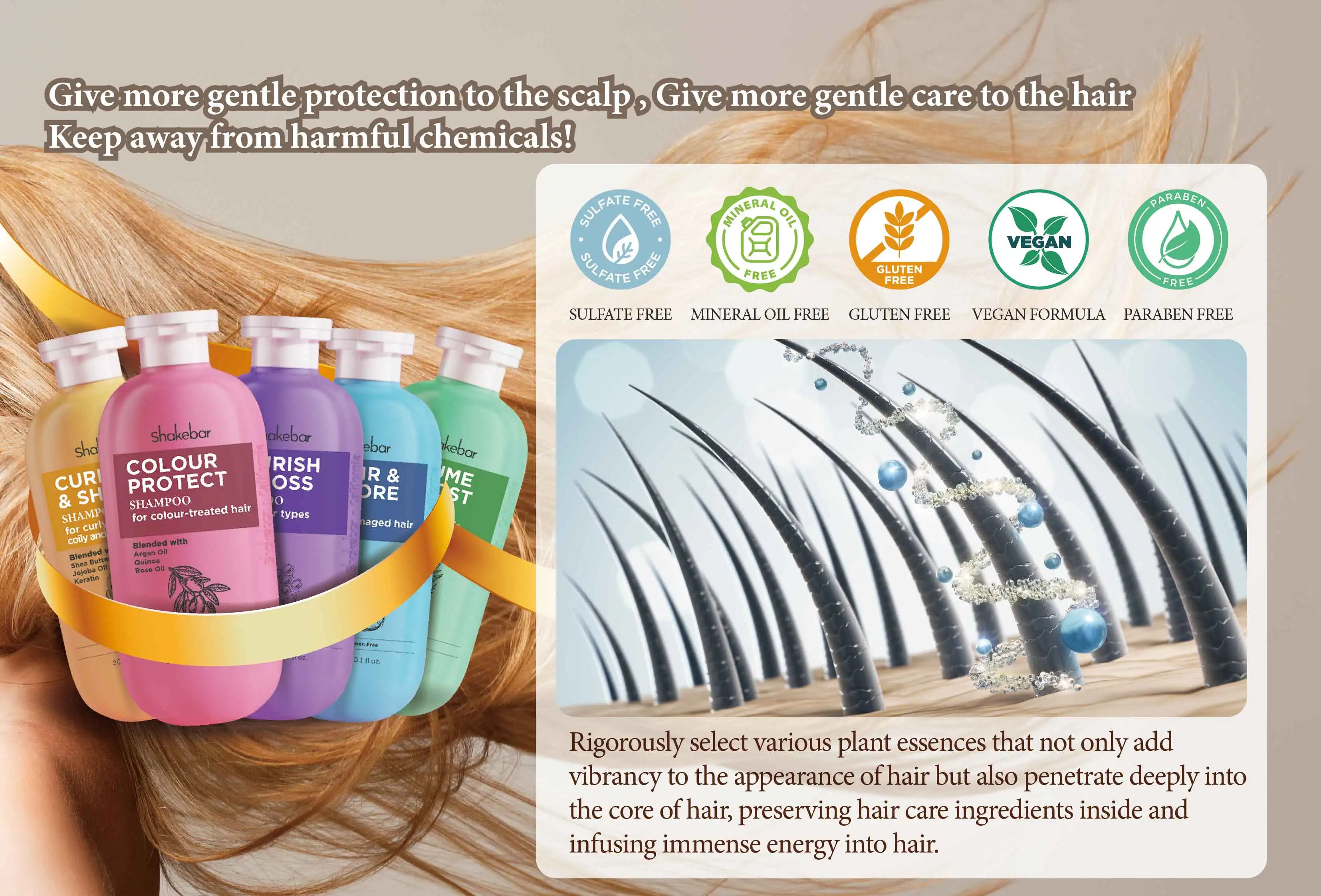 Manufacturer Directly Sulphate Free organic keratin collagen shampoo and conditioner private label hair shampoo