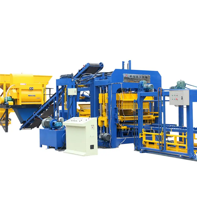 QT15-15 high production capacity hydraulic vibration block press machine paver block making machine Oman