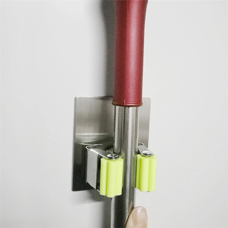 
Manufacturers Exclusively Non-perforated Bathroom Kitchen Stainless Steel Broom Mop Holder 