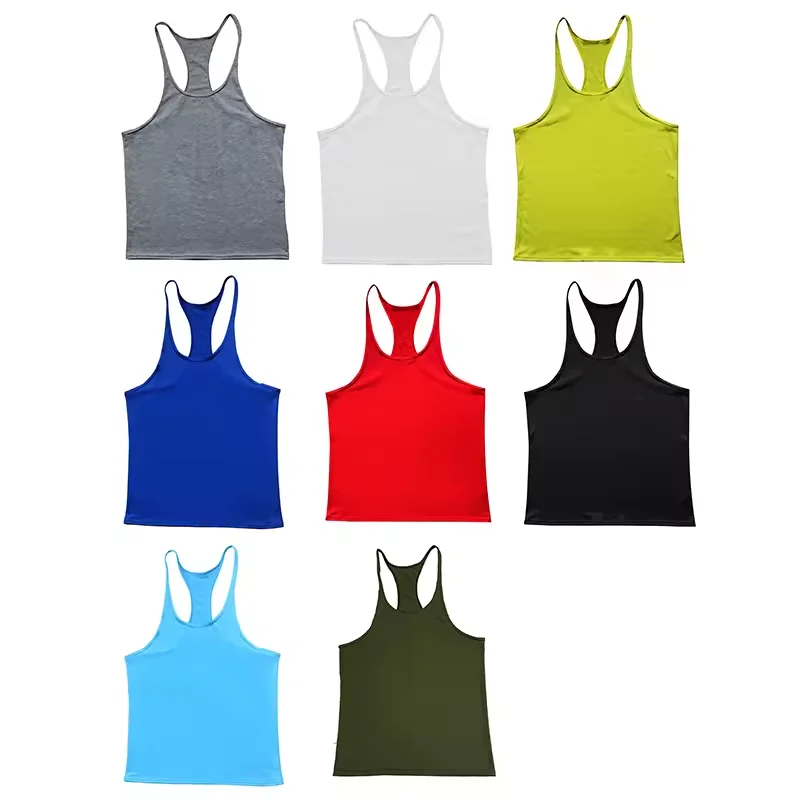 Basic style pure white cotton underwear sport sleeveless top customized male and female vests