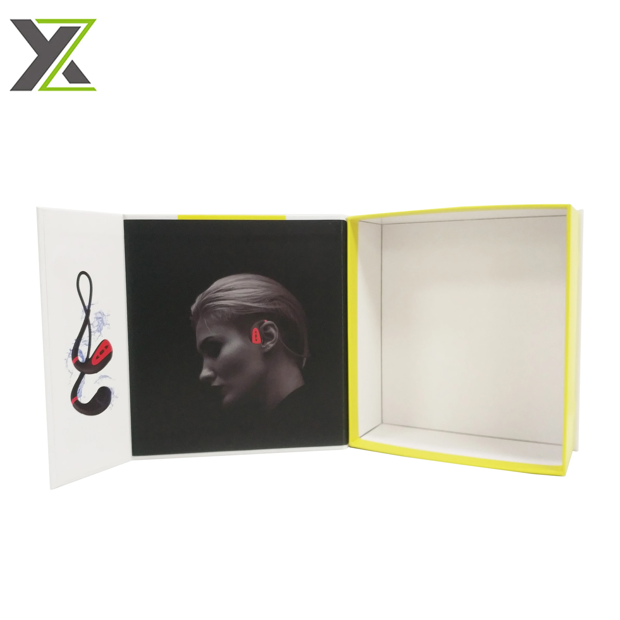 Custom printed headset sport headphones magnet closure cardboard gift boxes