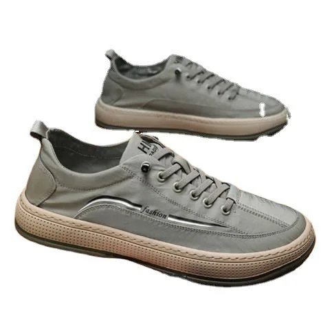 Summer New Men Street Style Leisure Skateboard Shoes Fashion leather footwear lace up men casual shoes