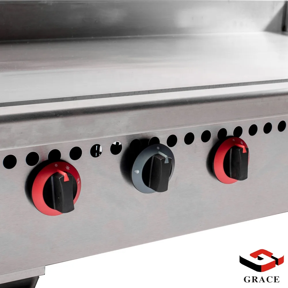 Commercial Machine Stainless Steel Flat Plate Counter Top Gas Griddle Grill