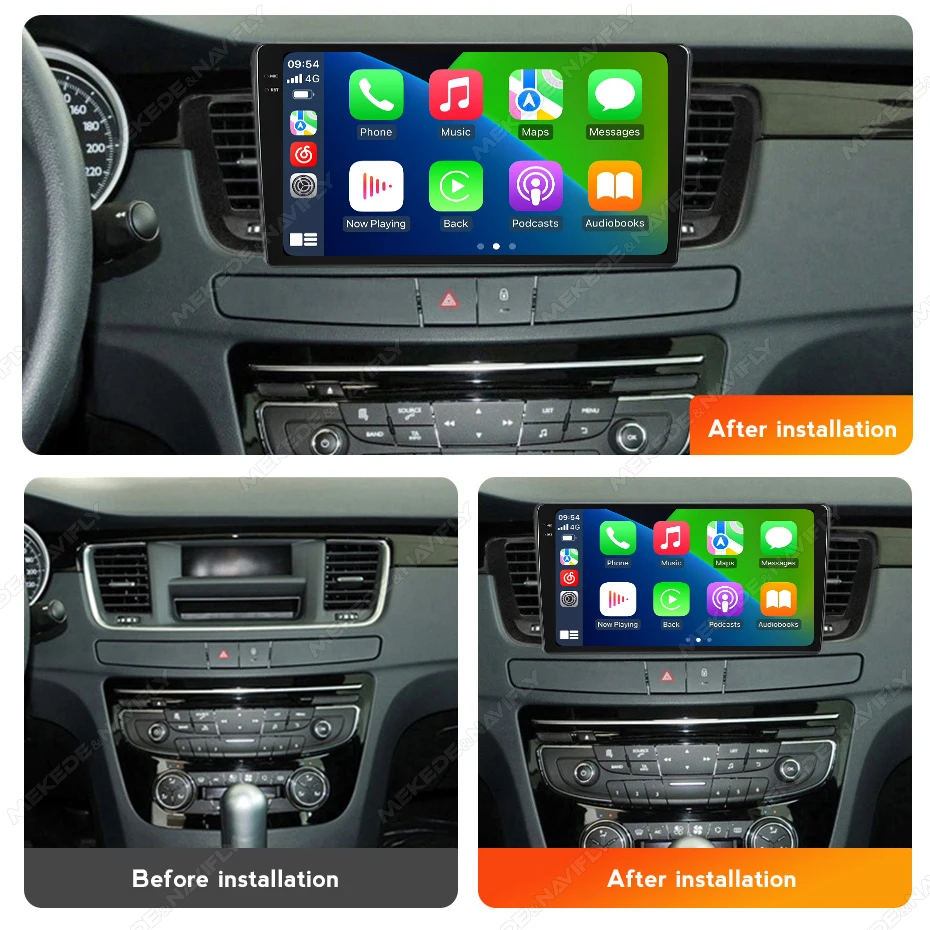 MEKEDE MS Android QLED сенсорный экран автомобильный gps Навигация FM AM 8 ядер охлаждающий вентилятор + 256 г для Peugeot 508