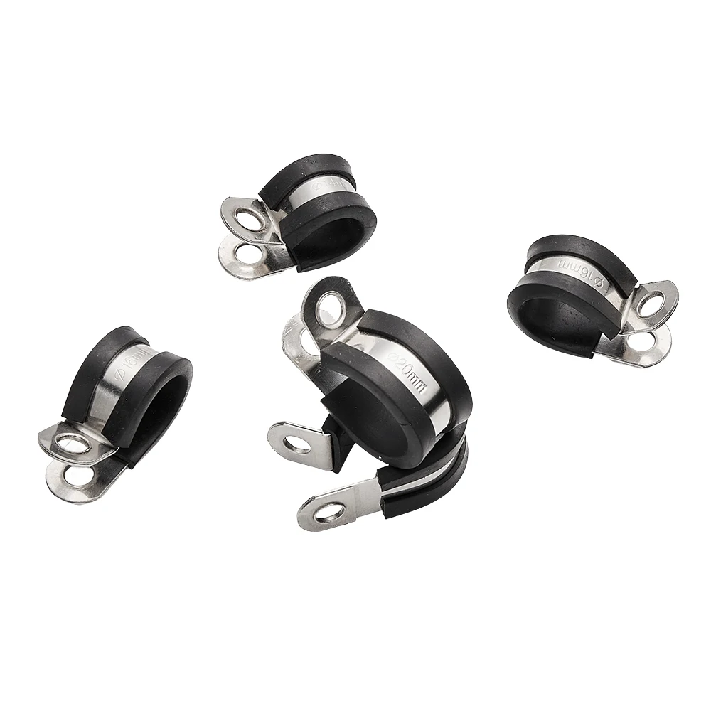 Wholesale price Rubber P Type Cable 316 304 Stainless Steel hose clamp with high quality