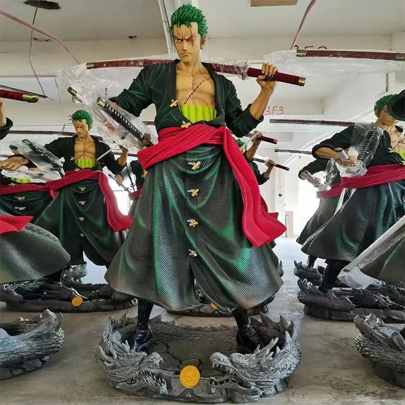 Заводская цена цельная фигурка в натуральную величину Zoro Luffy скульптура из смолы статуя для домашней коллекции