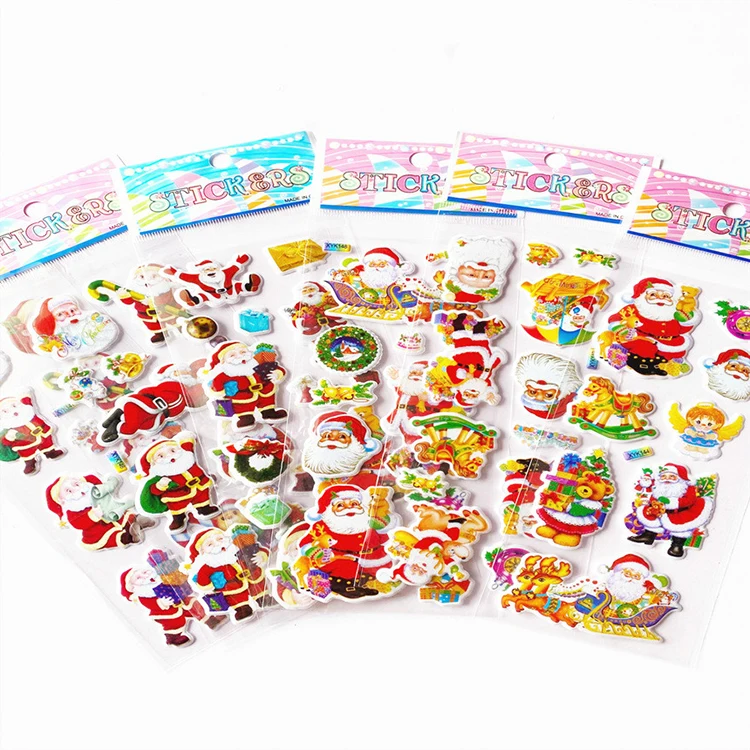 Wholesale DIY Kids Toy 3D Foam Stickers Christmas Sticker Reward Stickers For Kids