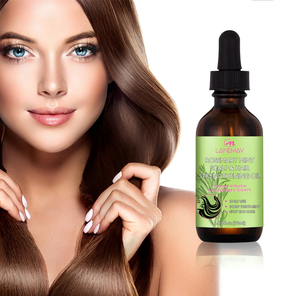 Hair Growth Essential Oil Rosemary Mint Hair Strengthening Oil Nourishing Treatment for Split Ends and Dry Organics Hair