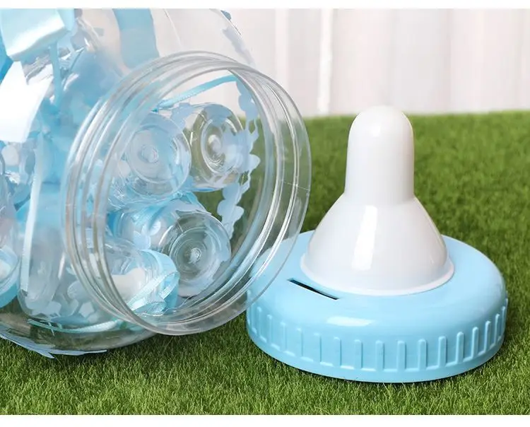 Jumbo Bottle Piggy Bank Baby Shower Birthday Baptism Party Favor Decor Bottles Large 1pc with 30pcs Small Size for Newborn Baby