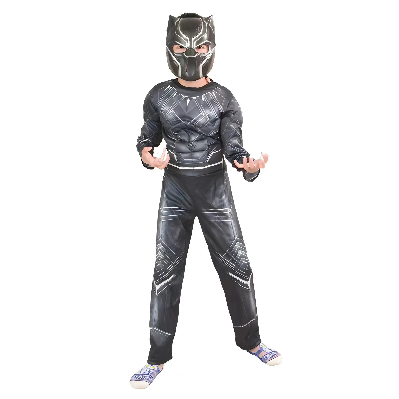 Anime Heroes Cosplay Costume for Adults Halloween Male Black Panther Wolverine Muscle Dress for Stage Show