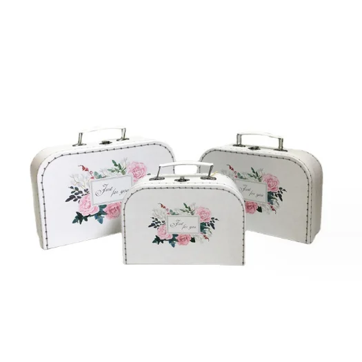 cardboard suitcase box set 3