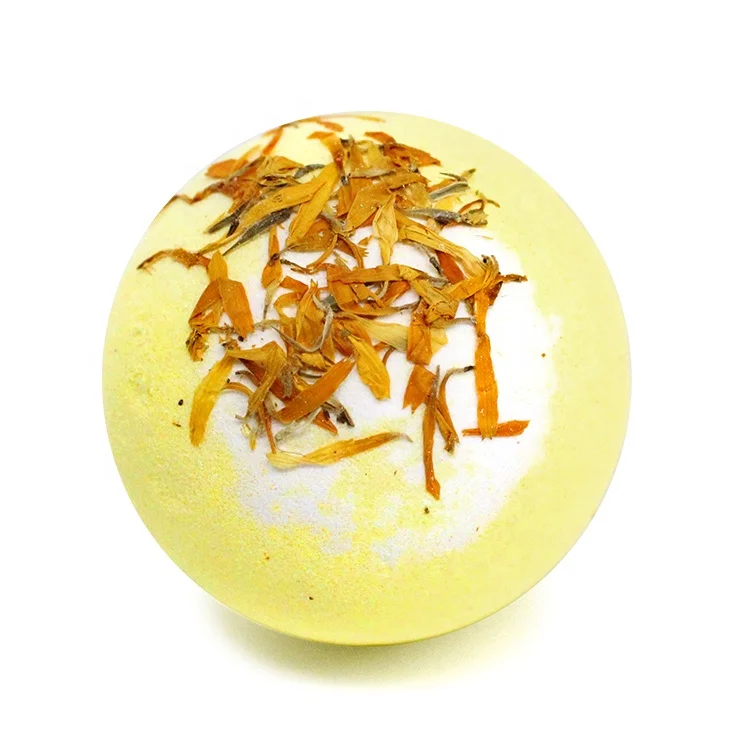 Natural Moisturizer Organic Bath Bomb Calendula Flower Bath Fizzer