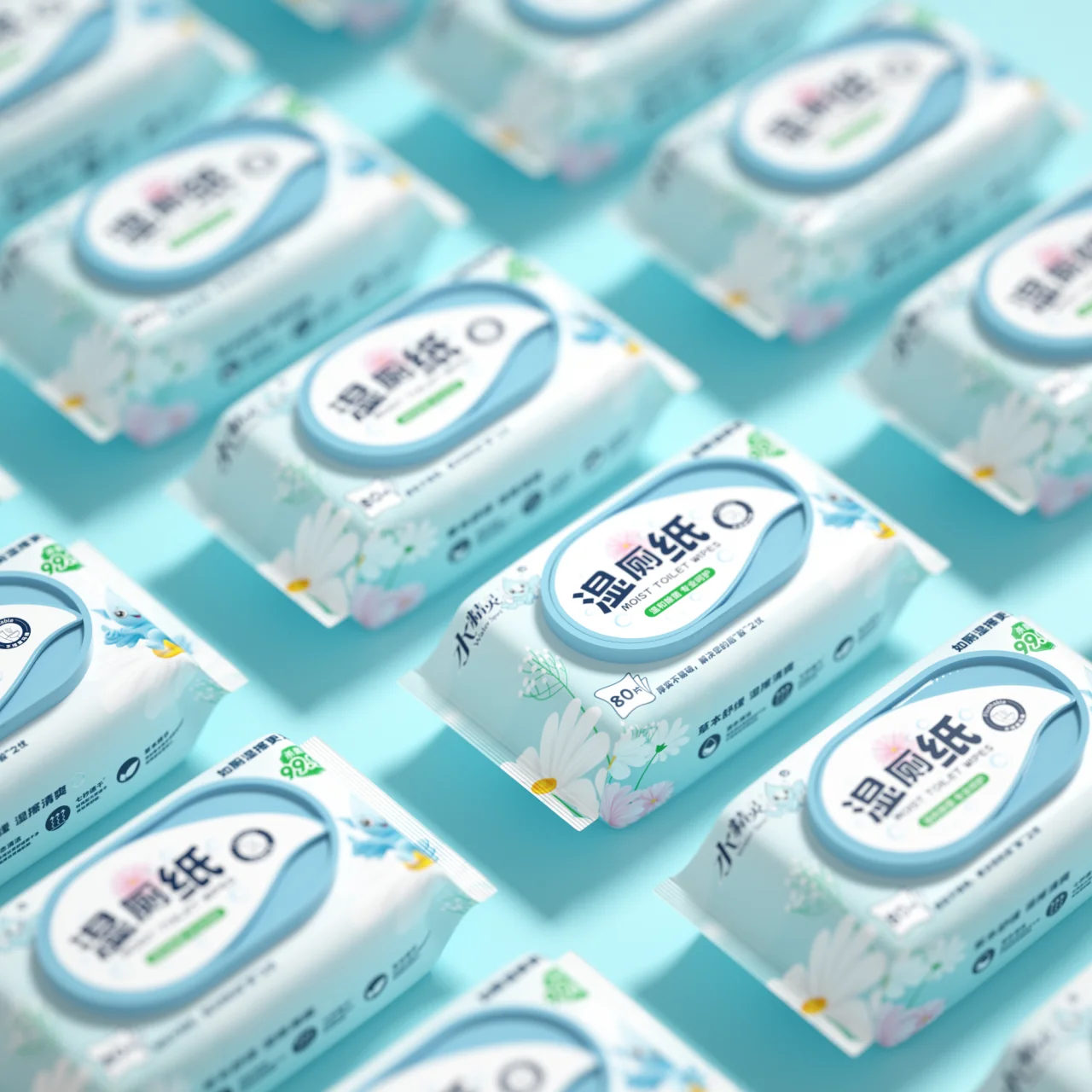 Flushable Butt Wipes With Soothing Botanicals & Aloe Soft & Gentle Wet Wipe Dispenser for Home Use, Septic Sewer Safe