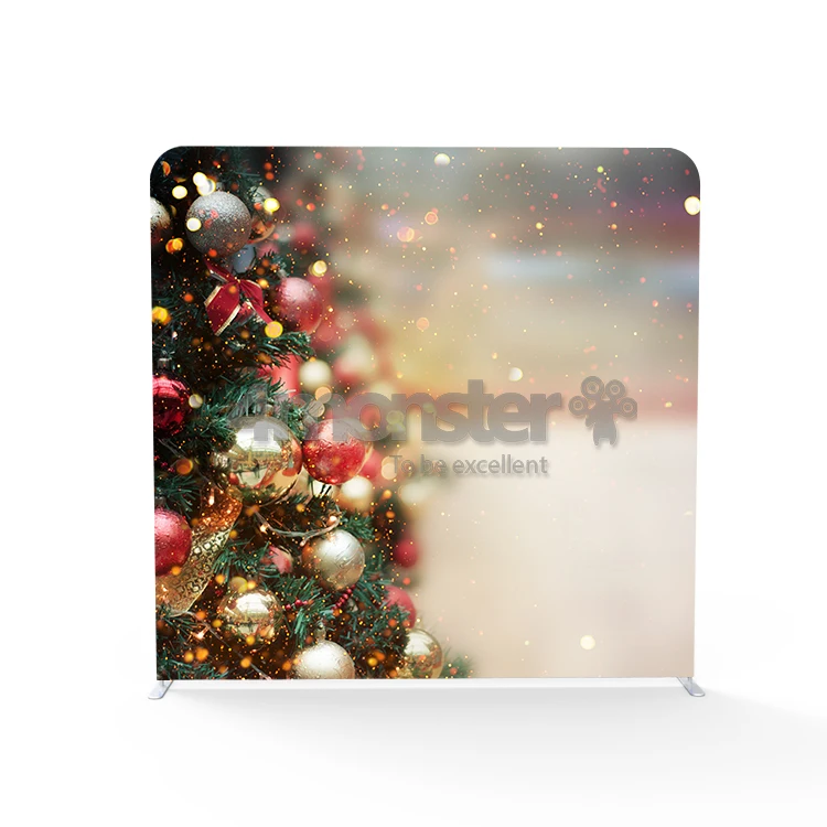 Custom printing double-sided tension fabric photo booth backdrop display