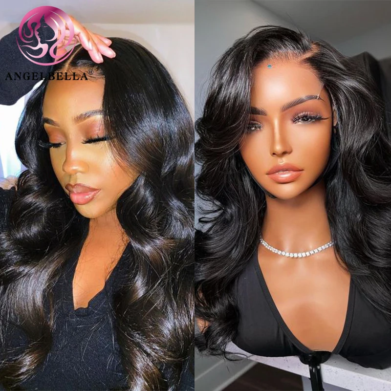 AngelBella 13x4 13x6 Hd Human Hair Lace Front Wig Glueless Full Hd Lace Wigs Raw Vietnamese Hair Lace Frontal Wigs