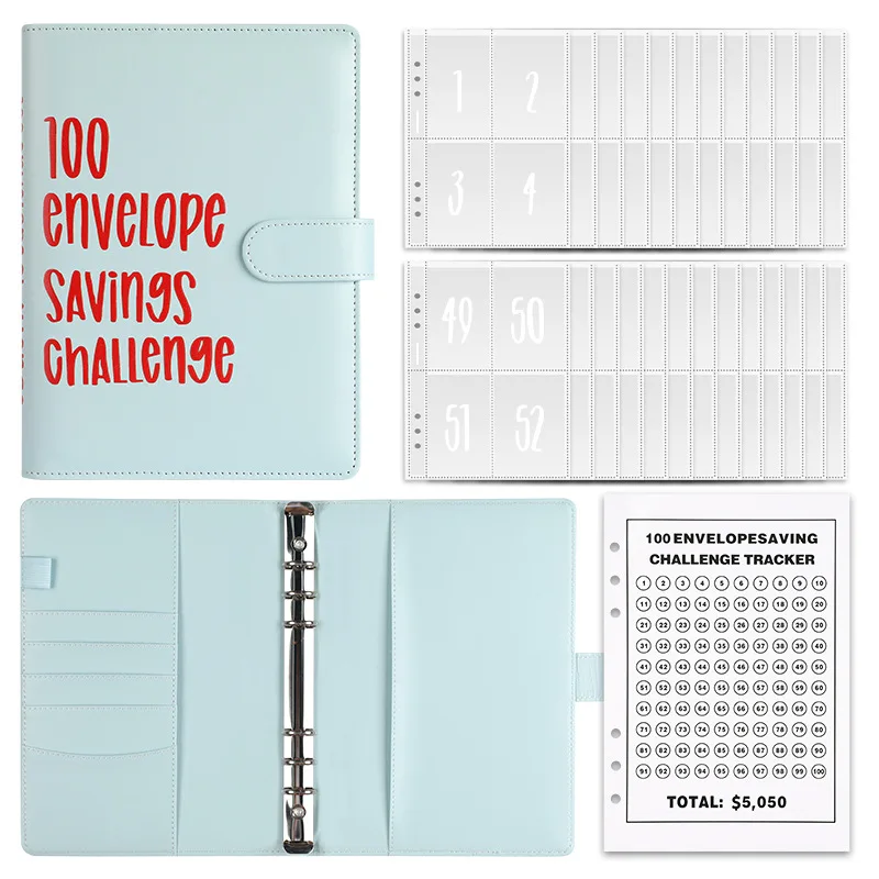 Custom 100 DAYS Money Save Binders Planner Budget Binder Cash Envelopes Money Savings Challenge Book Binder