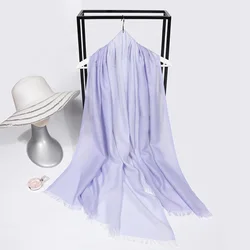 2022 New Fashion Spring/Summer Women Jacquard Scarf Shawls Female Long Wraps Plaid Poly      ester Scarf For Women