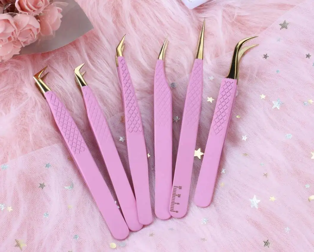 Wholesale Best Selling Volume Eyelash Tweezers High Quality Tweezer Case eyelashes extension tweezers