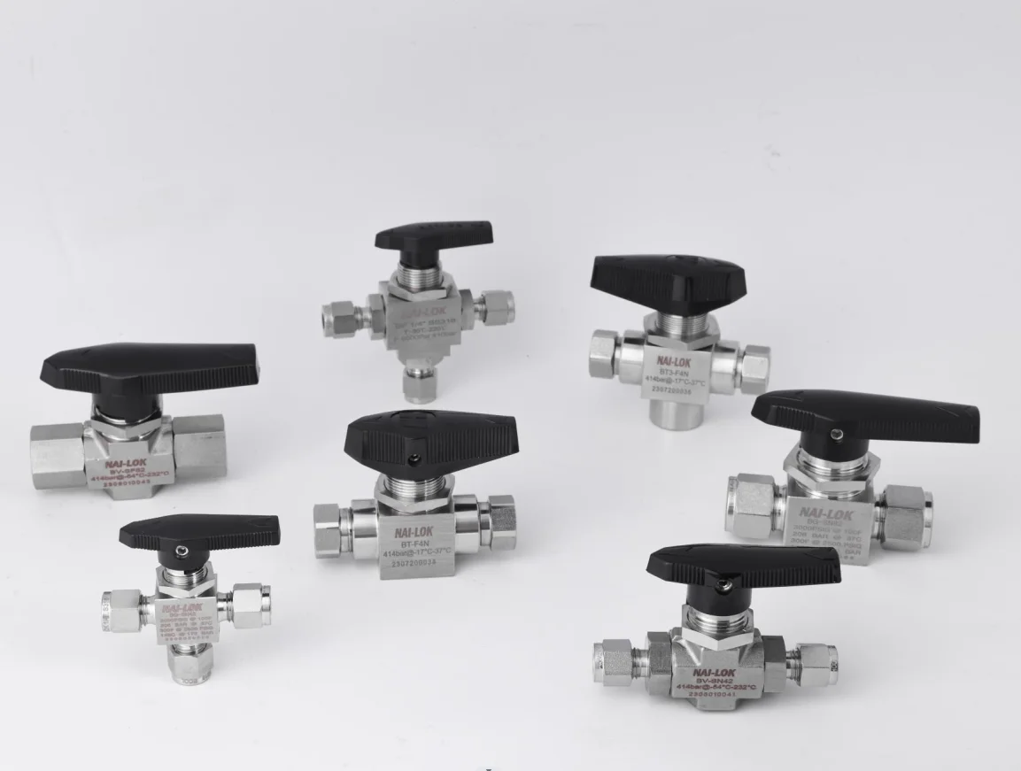 NAI-LOK Metal face seal Male Metal face seal  ball valve Stainless steel high pressure 3000psi 2way valve gas valve