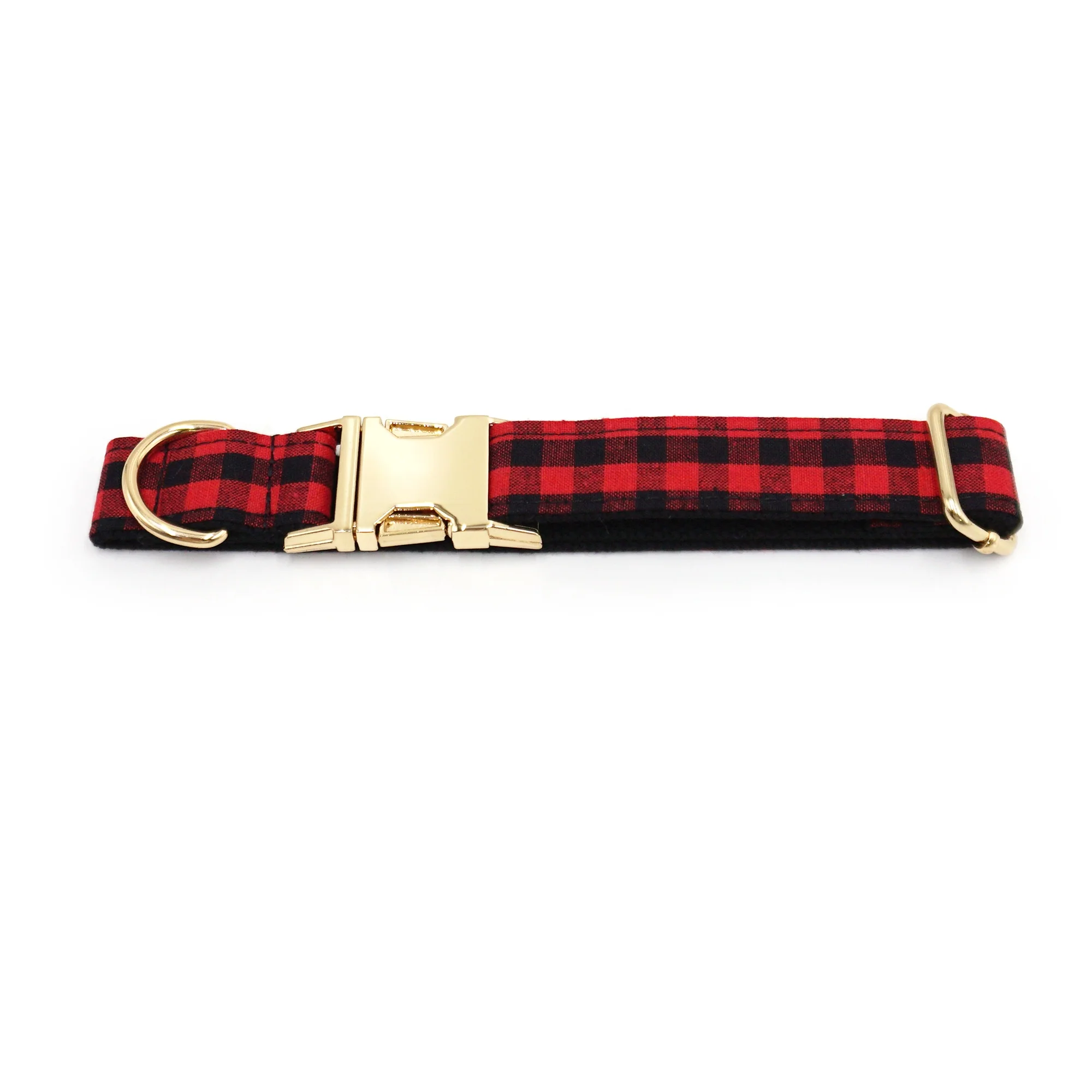Hot selling products 2024 british style cotton dog leash classic cotton dog collar plaid dog collar leash and harness set