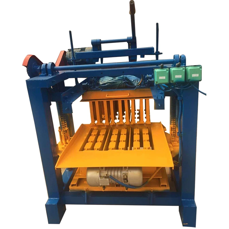 Mobile Manual Hollow Brick Block Maker Concrete Cement Brick Block Making Machine manufacturer lowest Price