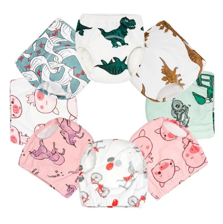 Hot Sale Baby Underwear Washable Gauze Learning  Baby Pants Children Underwear