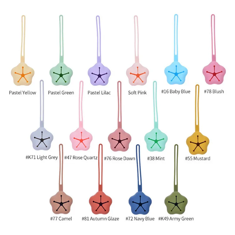 Custom Chew Teether Pacifier Holder Rubber Teether Baby Nipple Case Silicone Soother Clip Pacifier Bag