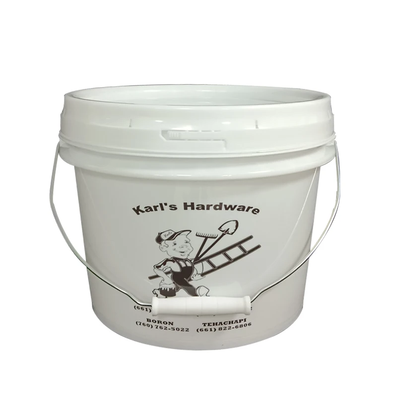 Recyclable Pail For Packaging PP Plastic Bucket with handle 32oz free shipping flexography