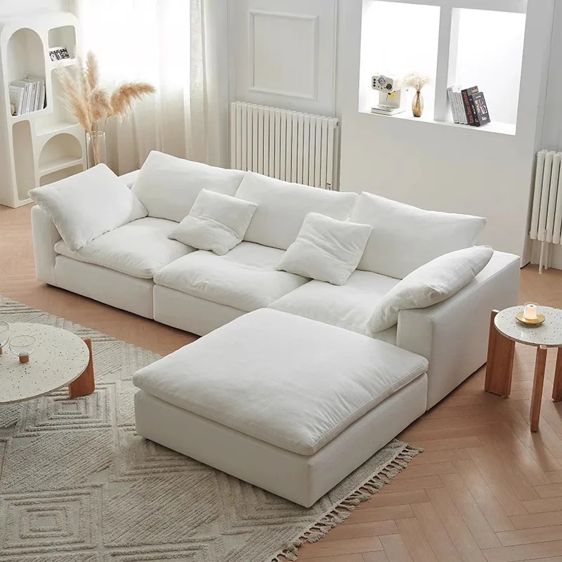 Modern Italian Minimalist Nordic Style Living Room sofa Set velvet Fabric Factory Direct Sales Compressed Modular Sofas