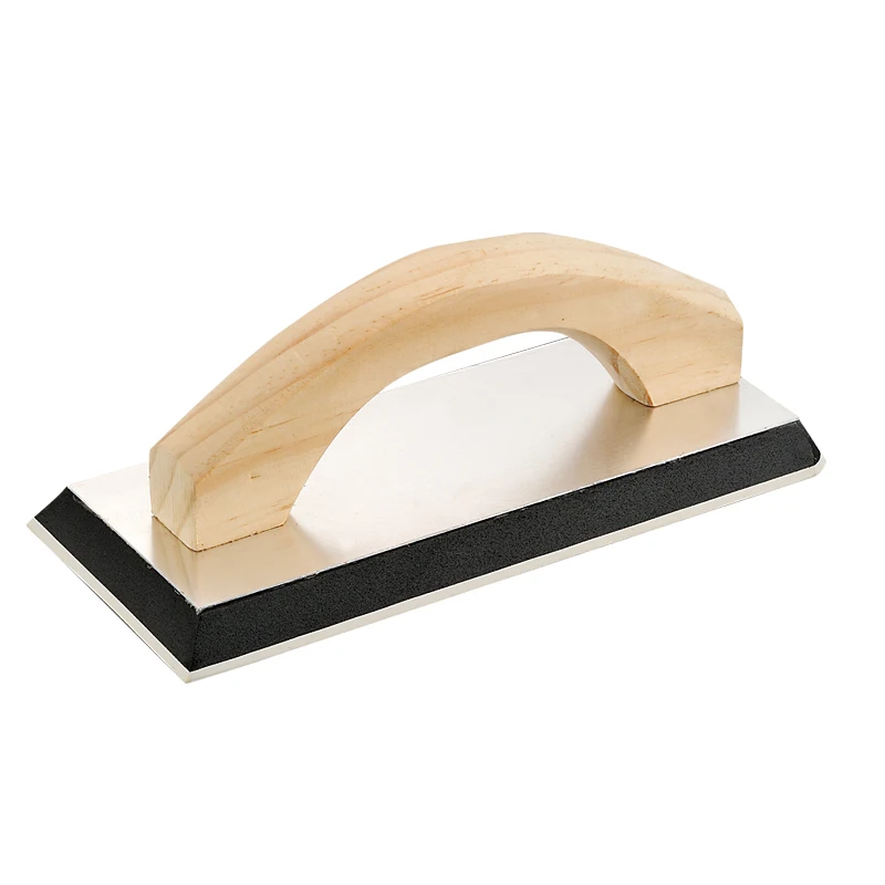 float trowel with wooden handle