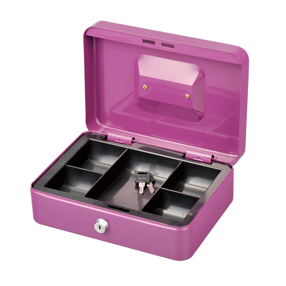
China Wholesale Safe Money Cash Box with Key Lock Coin Storage 