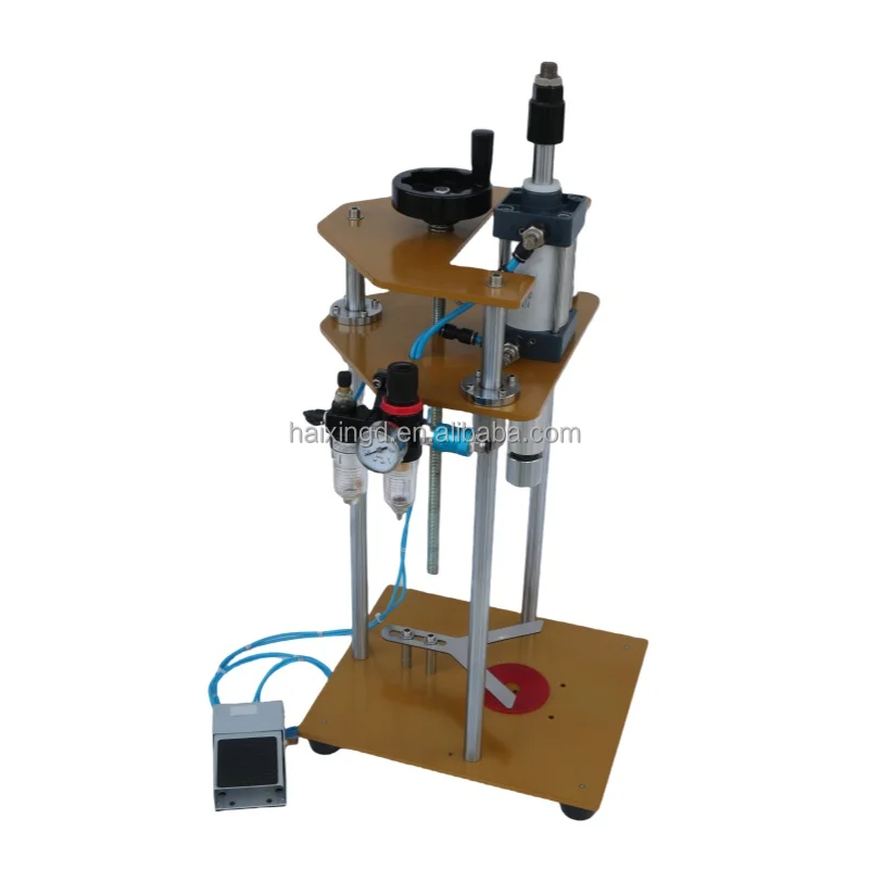 Quality Assurance Semi Automatic Aluminum Cap Screw Ropp Manual Handheld Capping Machine For Small Screw Vial Glass Bottle