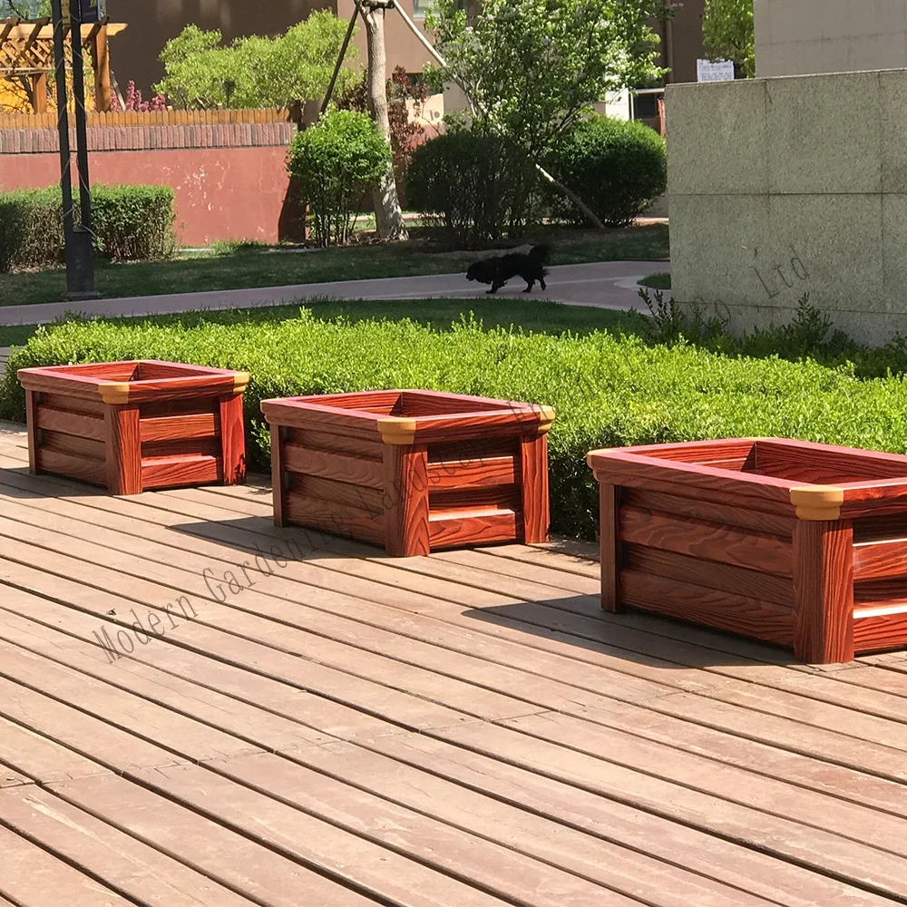 Horticultural landscape plant aluminum alloy street flower box liner plant box