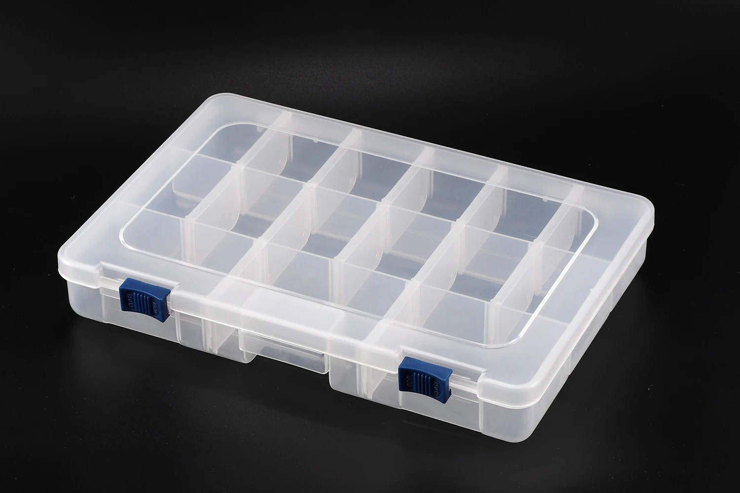 Adjustable transparent plastic bait box bait hook storage box bracket fishing tackle box