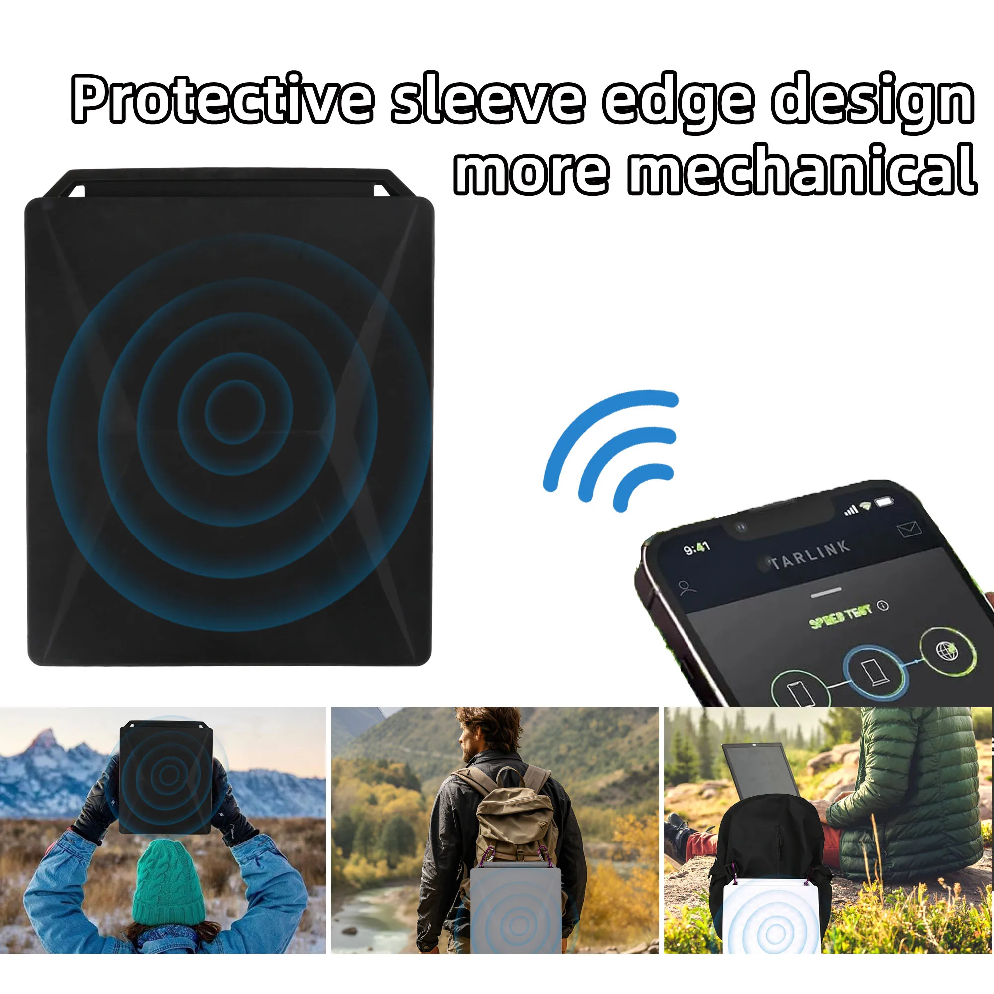Silicone material Starlink mini protective cover 360 degree rotating clip Starlink silicone protective cover
