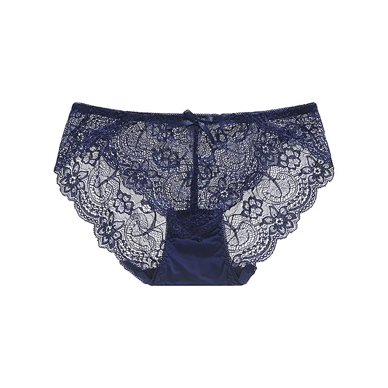 Sexy Lace Panties Women Cozy Lingerie Pretty Briefs Cotton Lining middle Waist Cute Underwear