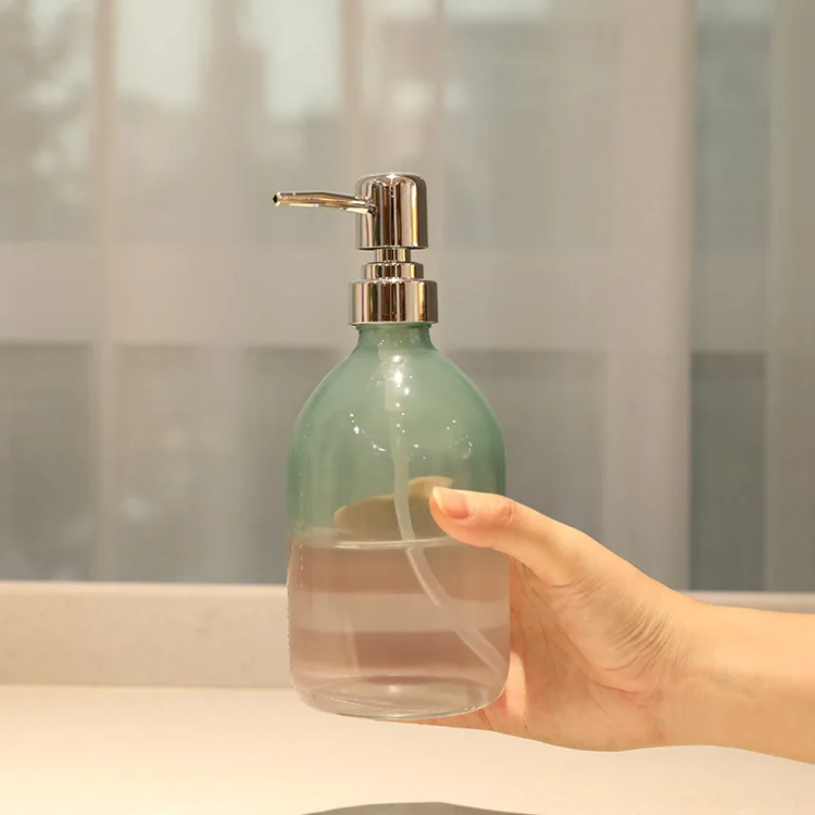  500ml Hotel Hand Soap Lotion Sanitizer Shower Gel Glass Shampoo Bottle with
