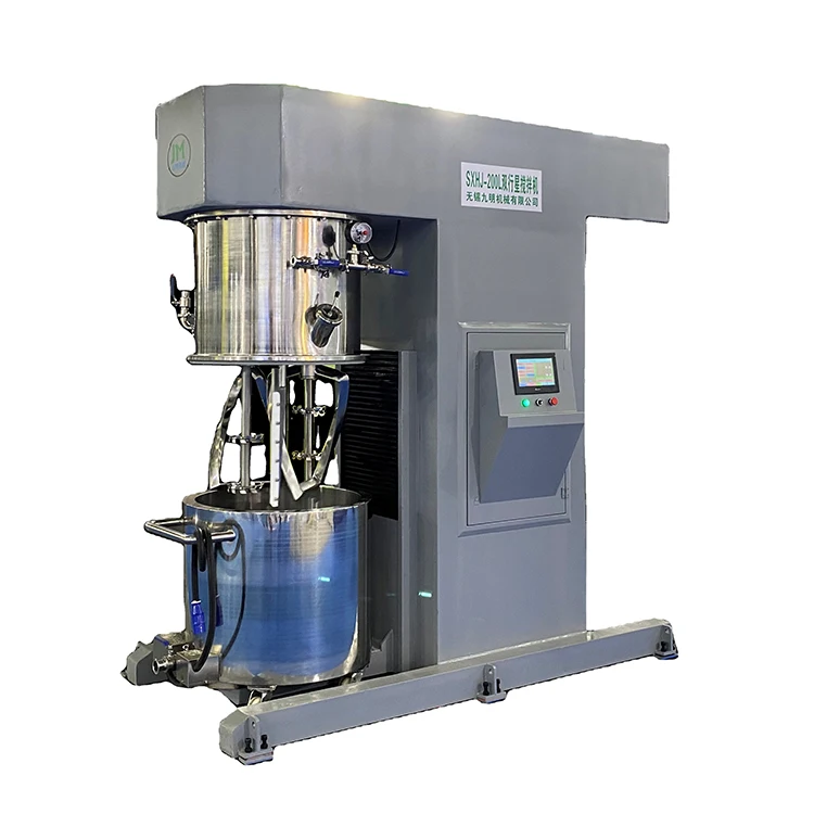 Planetary mixing machine mixing and mixing of high quality and viscous materials