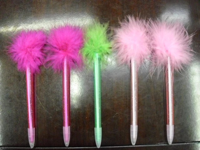 different colors feather quill fluffy pen,Gifts Pink Fluffy Novelty Pens Colorful Ballpoint Pen For School Office