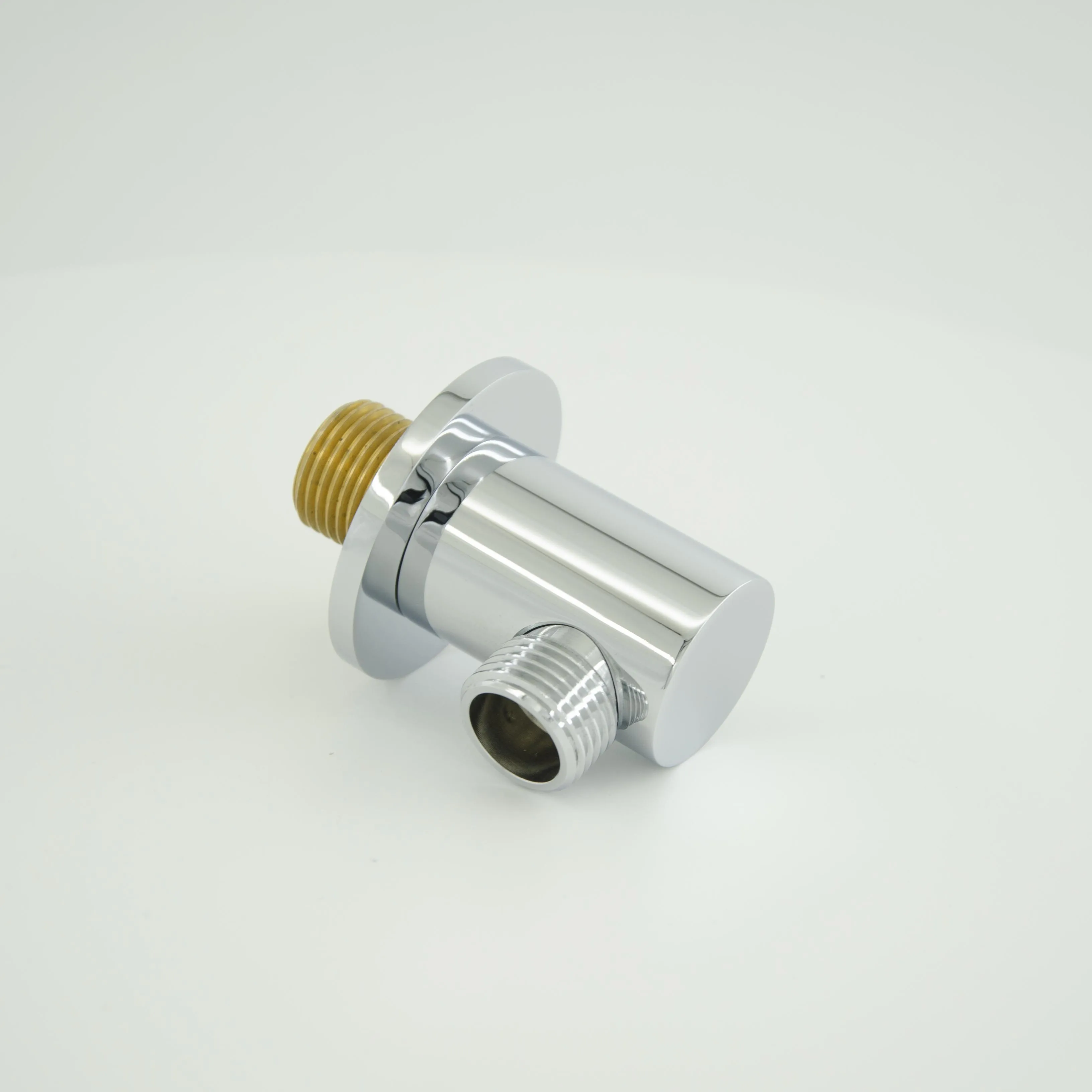 High Quality Chrome Round Solid Brass Shower Outlet Adapter Hand Shower Water Supply Elbow