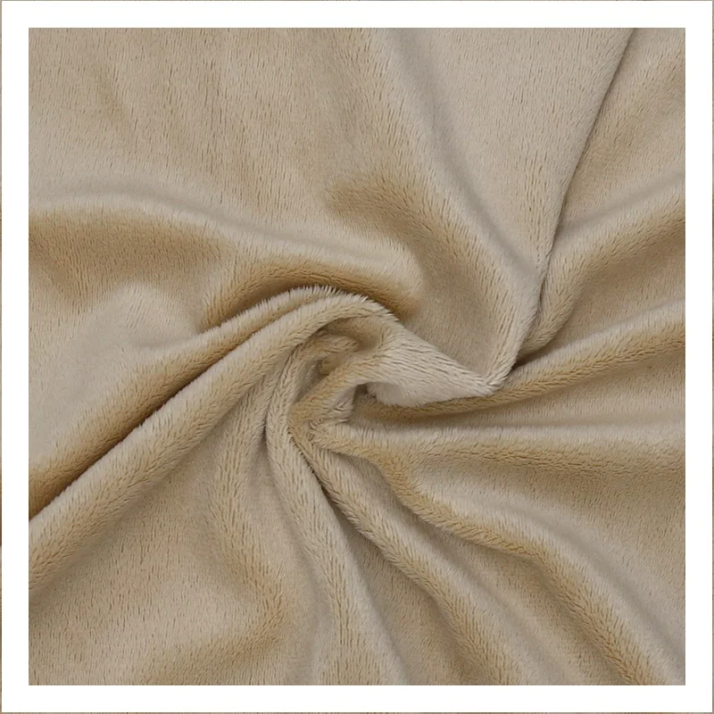 
100 Polyester Brushed one side super soft poly tricot knitted fabric for sports wear toys baby clothes 