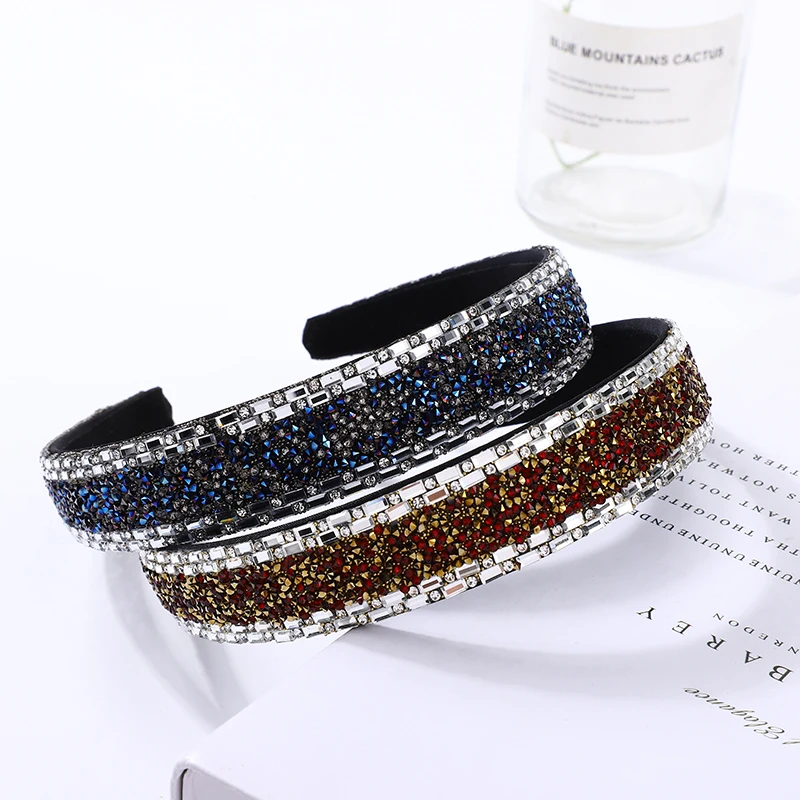  Hair accessories 2021 hair bands head designer rhinestone hairband faux diamond headband luxury bling for