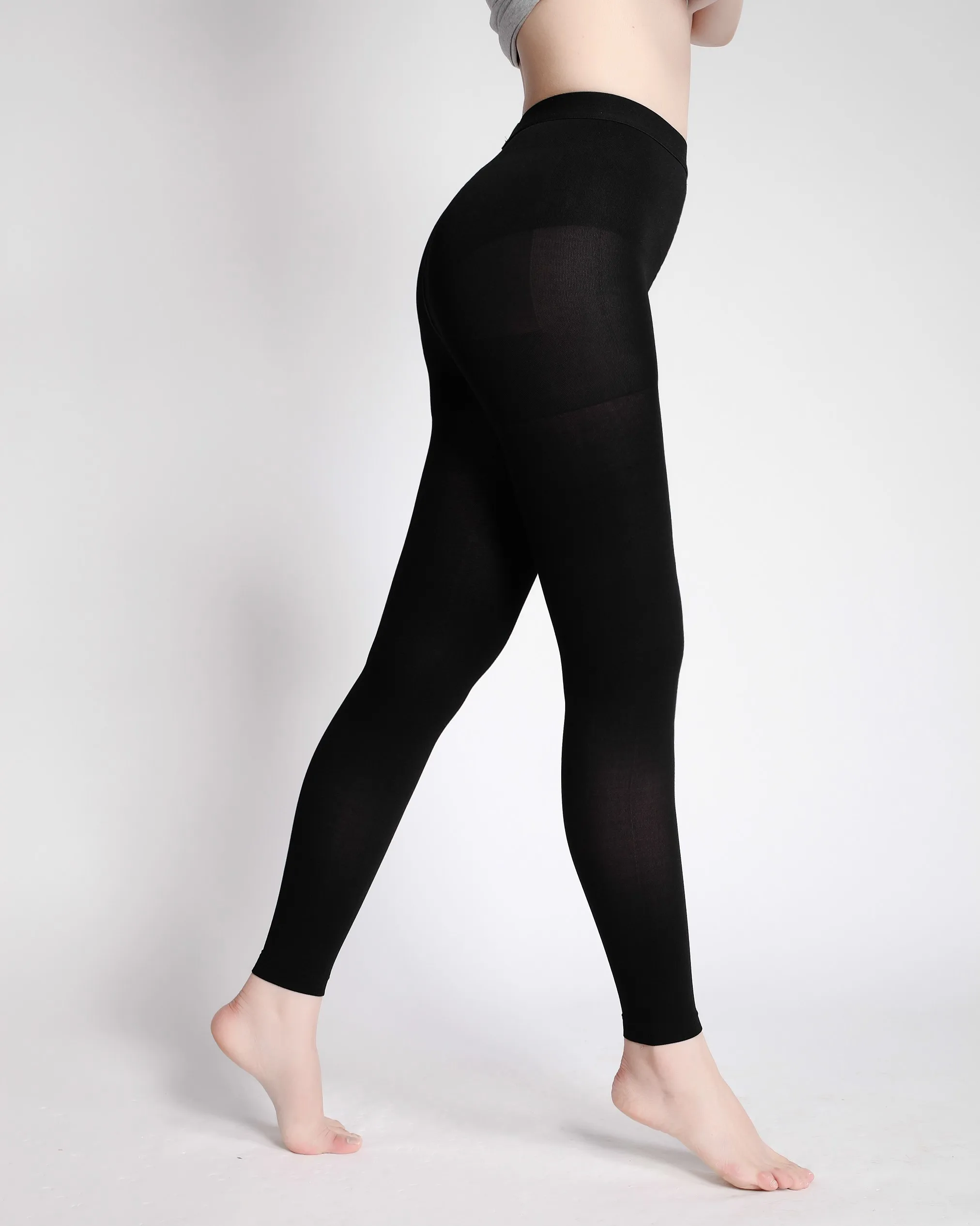 Plus Size Stocking Footless Black and Beige Color Sexy Women Hosiery Body Suit Spandex and Nylon 15-21mmhg 4 Season