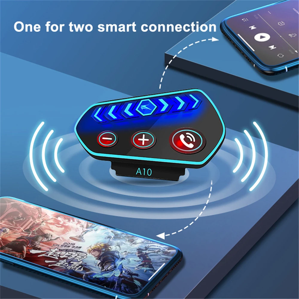 A10 Motorcycle Helmet Headset BT 5.0 Wireless Handsfree Stereo Earphone Motorbike Helmet Headphones MP3 Speaker 2600mA