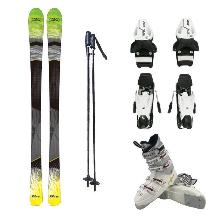 winter sport ski boot set binding shoes pole brand with  best ISO and CPS  ski