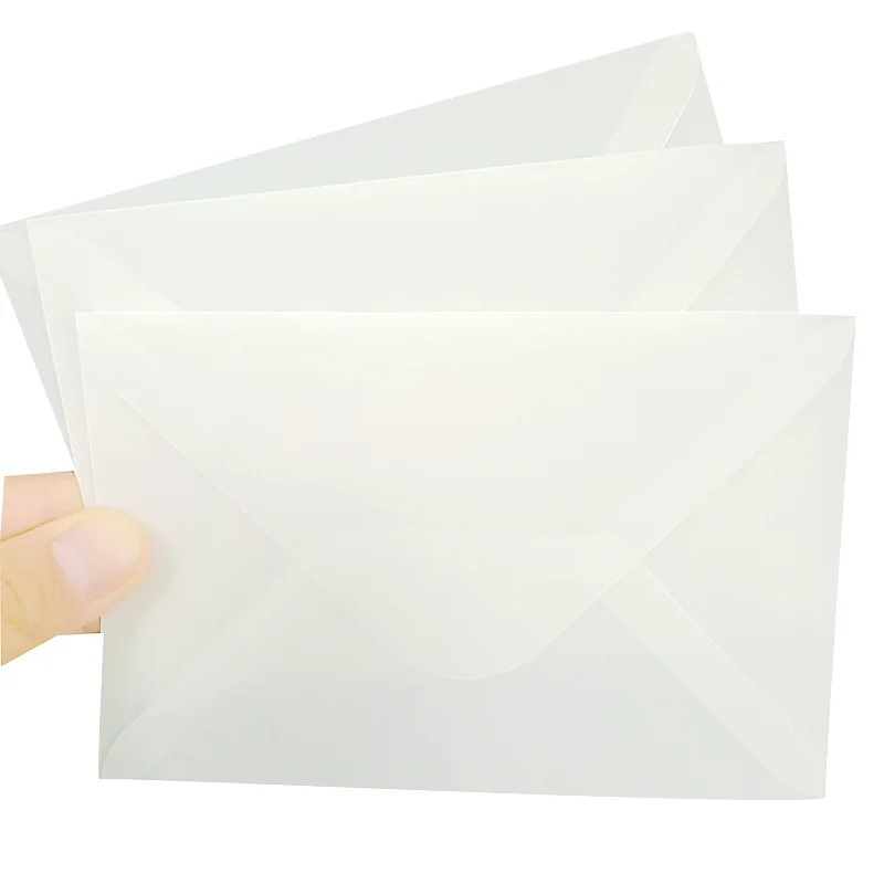 Transparent Envelopes  Recycled Paper Envelopes White Clear Envelopes Gift Packing Square