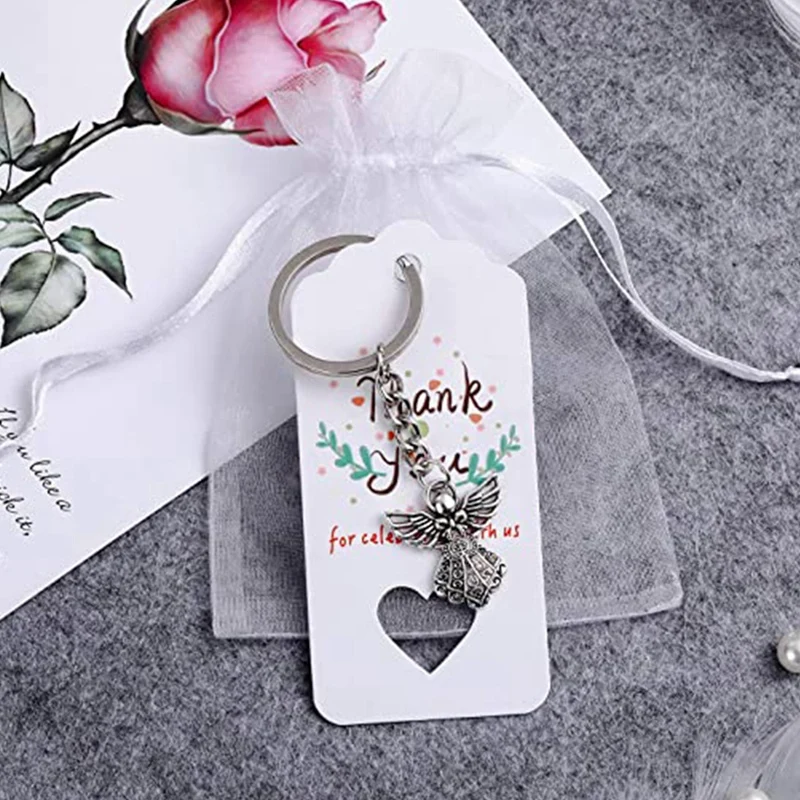 Angel Keychain Angel Pendant Wedding Birthday Party Baby Shower Baptism Favors Keychain