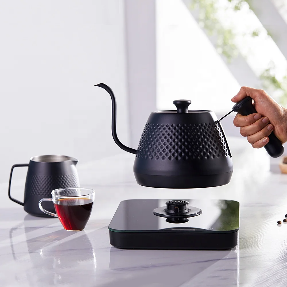 
 Stainless Steel Thermo Coffee Tea Pour Over Electric Kettle Digital Temperature Kettle With Variable Temperature Functions  
